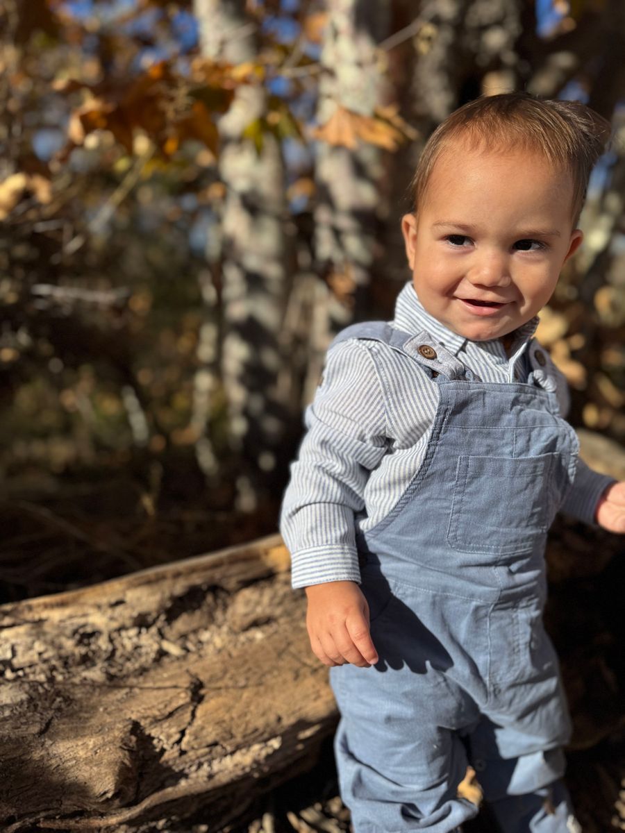 Me & Henry Jasper Woven Onesie