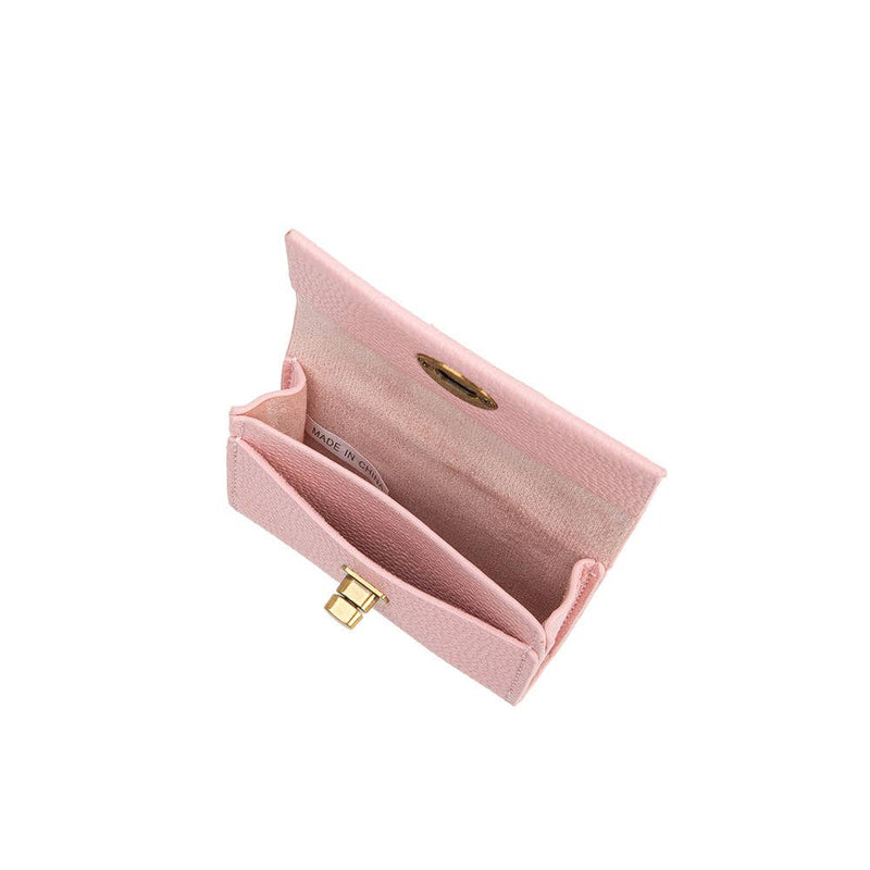 Rita Pink Vegan Leather Card Case Wallet