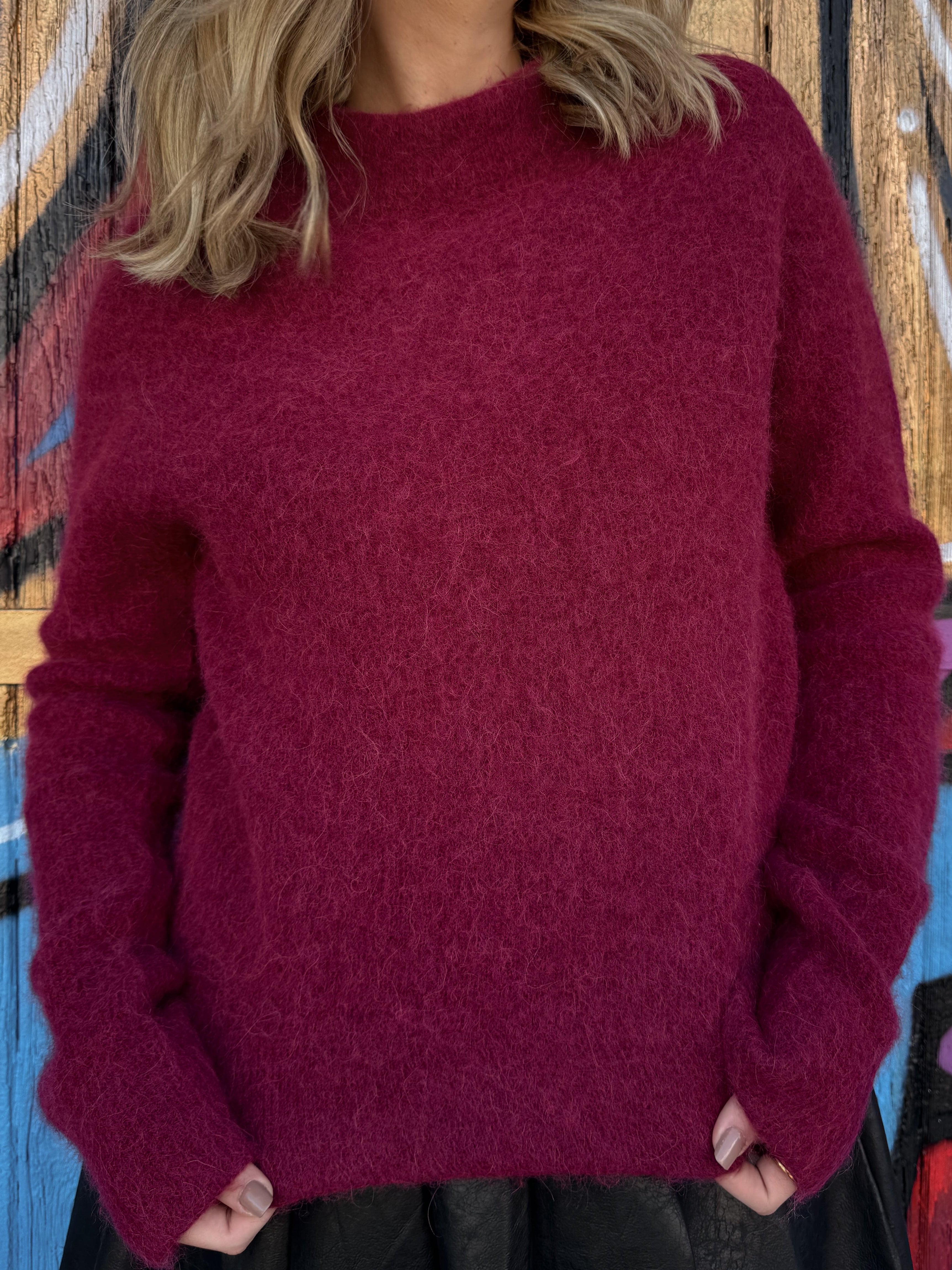 Frnch Figaro Sweater in Bordeaux