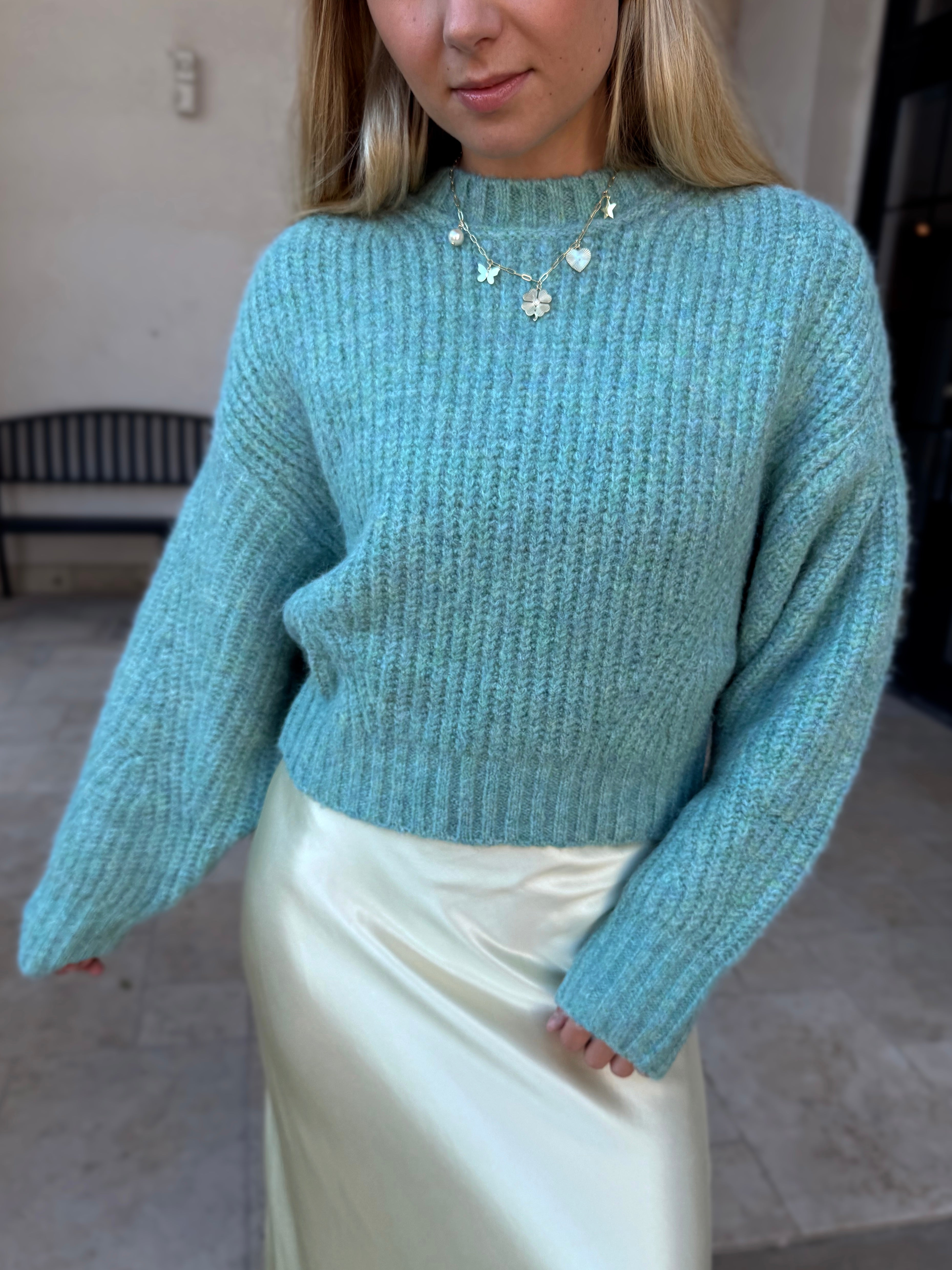 Celeste Sweater - Seafoam