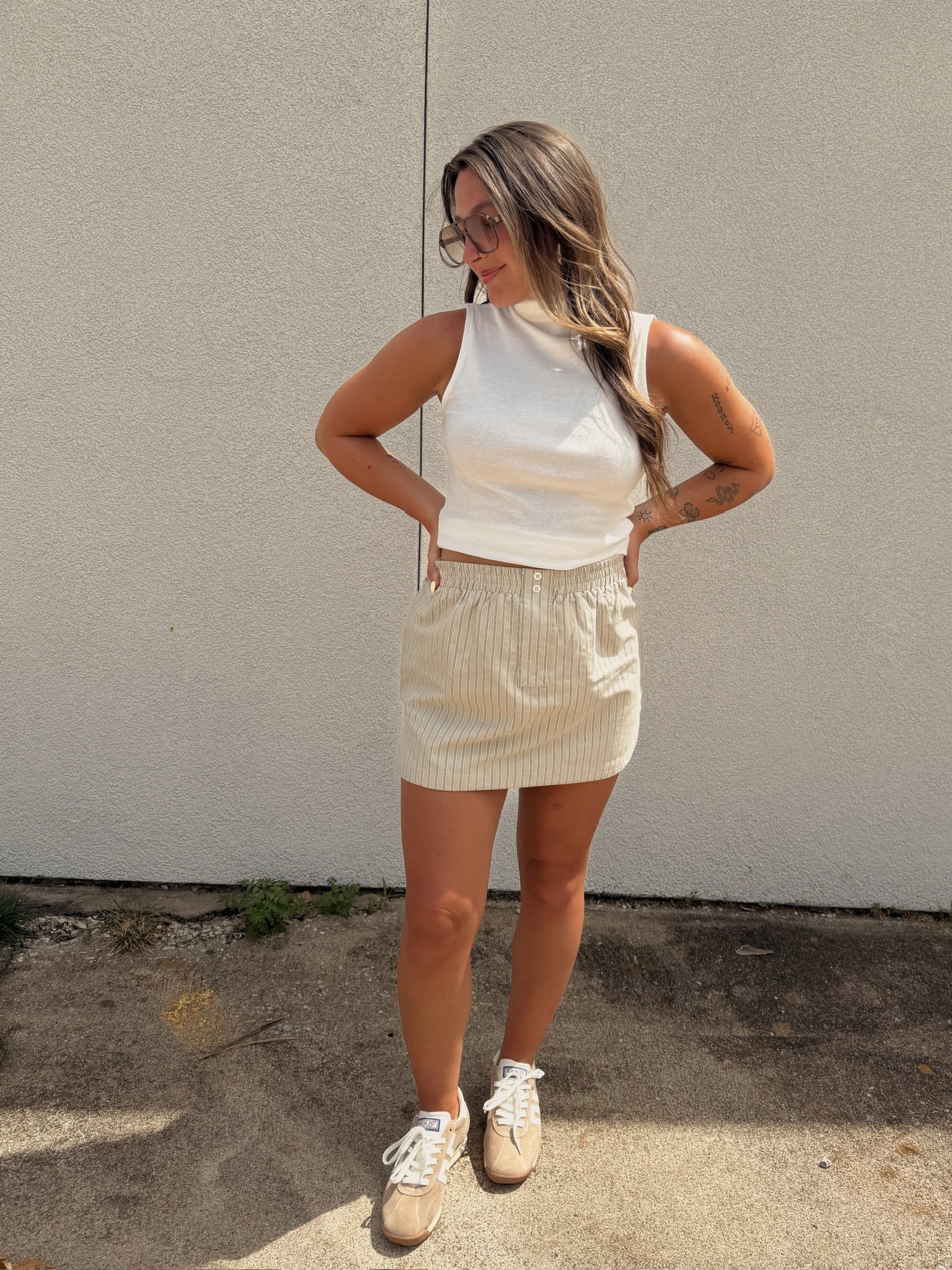 Sleeveless Mock Neck Top