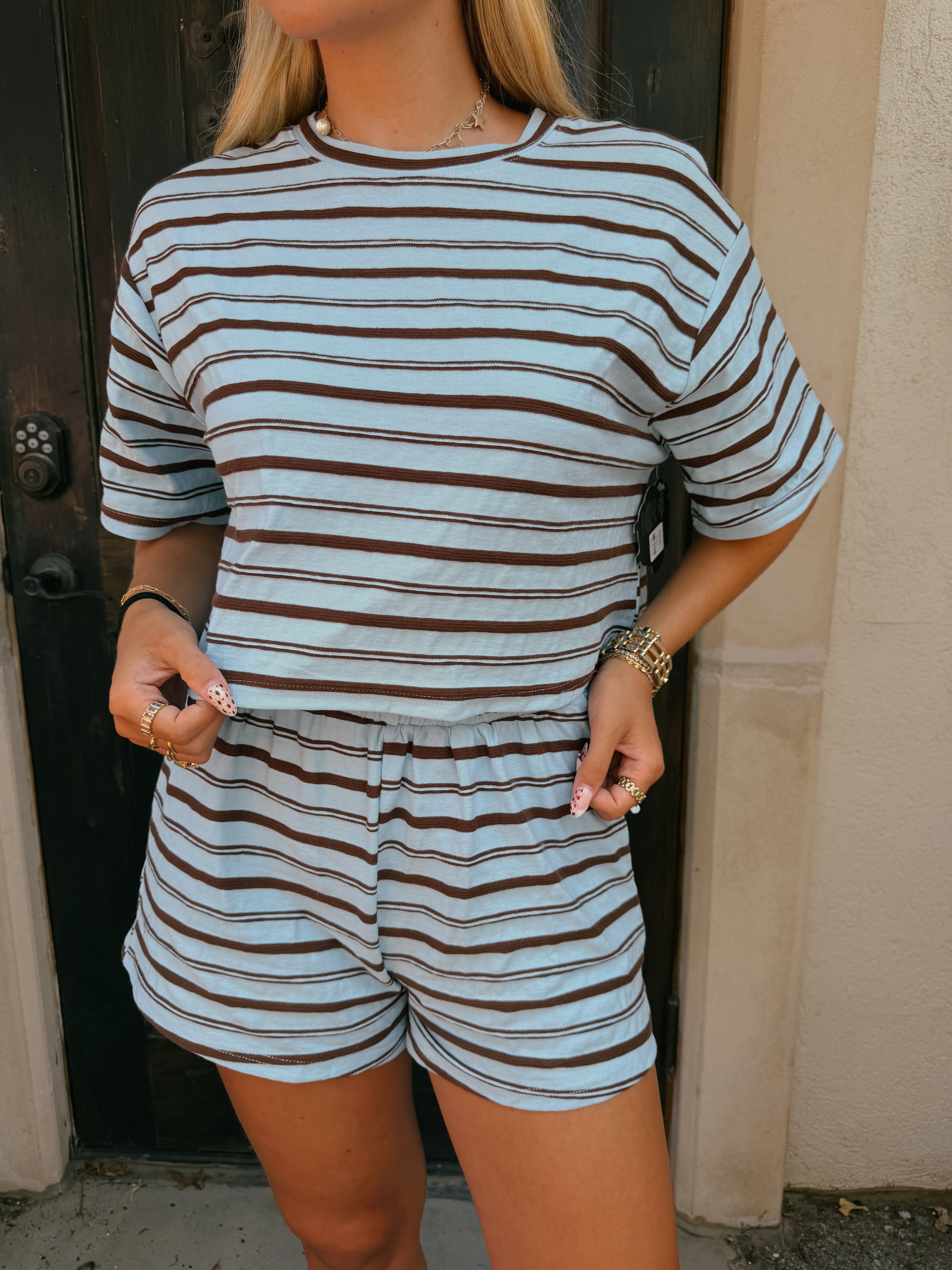 Kelly Stripe Boxy Tee