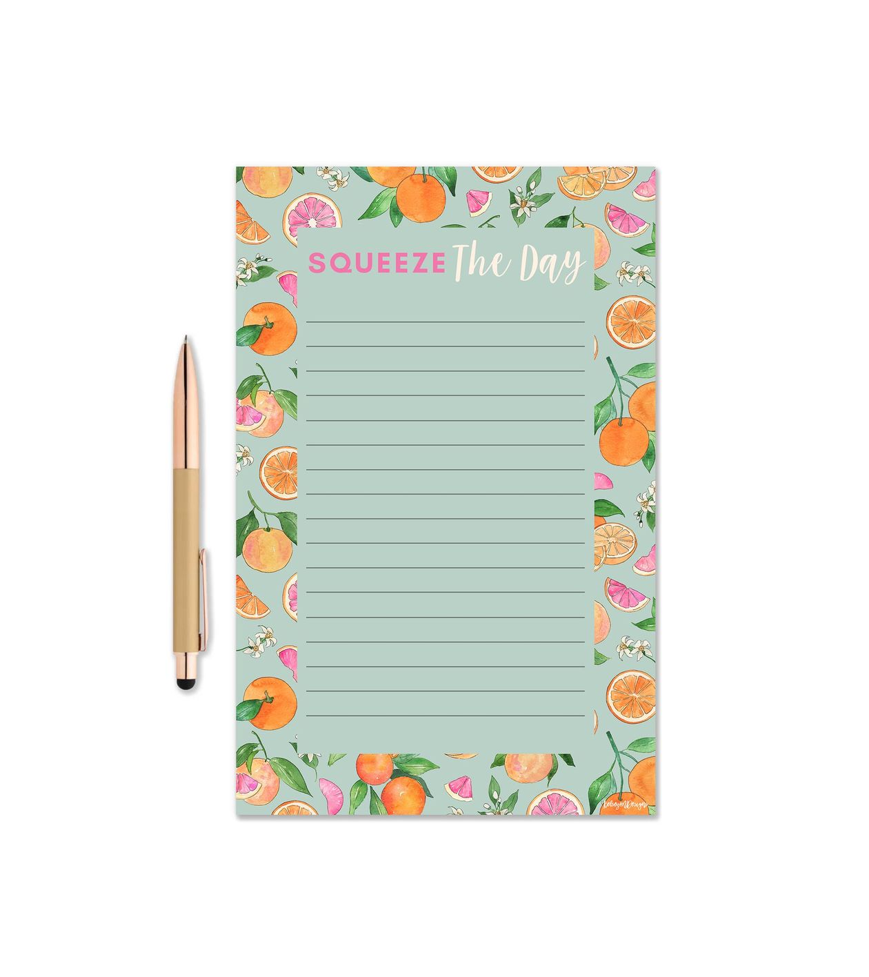 KELSEYMDESIGNS WOMEN Misc Gifts Squeeze the Day Notepad - Watercolor To-Do List Notepad