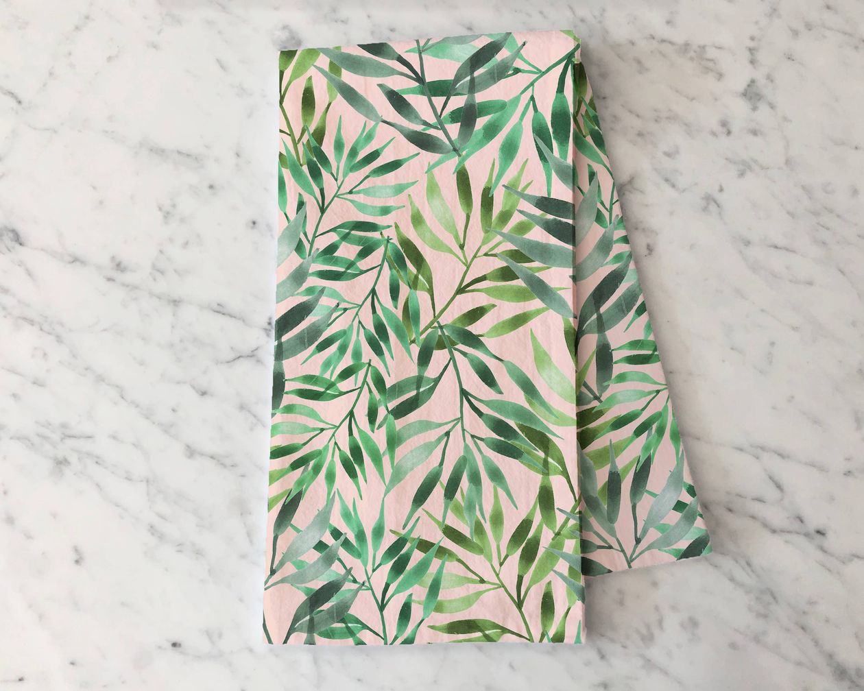 KELSEYMDESIGNS WOMEN Misc Gifts Tropical Palm Leaf Tea Towel - Summer Kitchen Decor