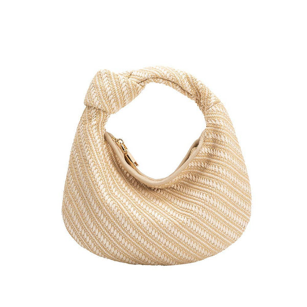 Melie Bianco Cher Natural Raffia Straw Handle Bag