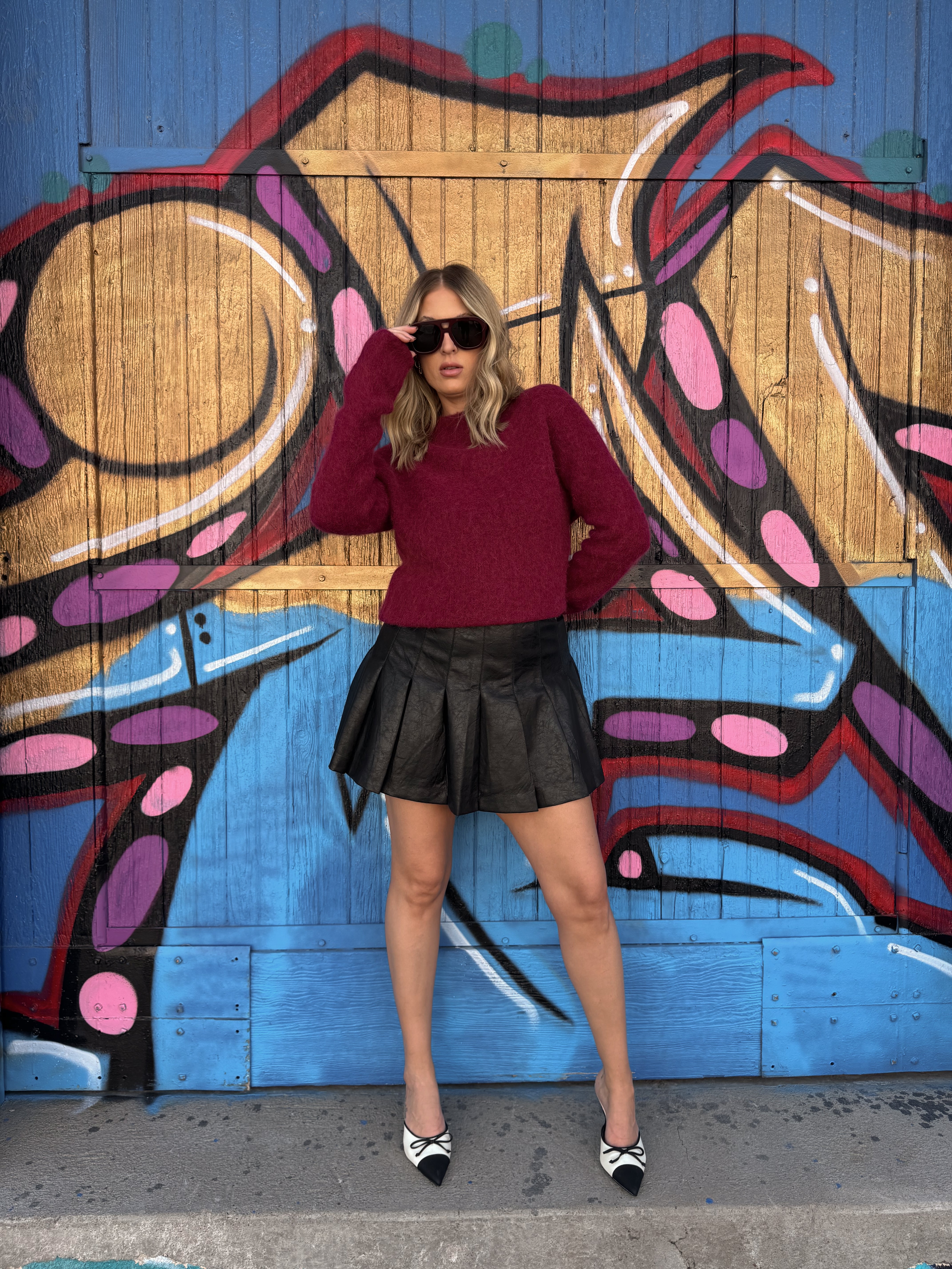 Frnch Figaro Sweater in Bordeaux