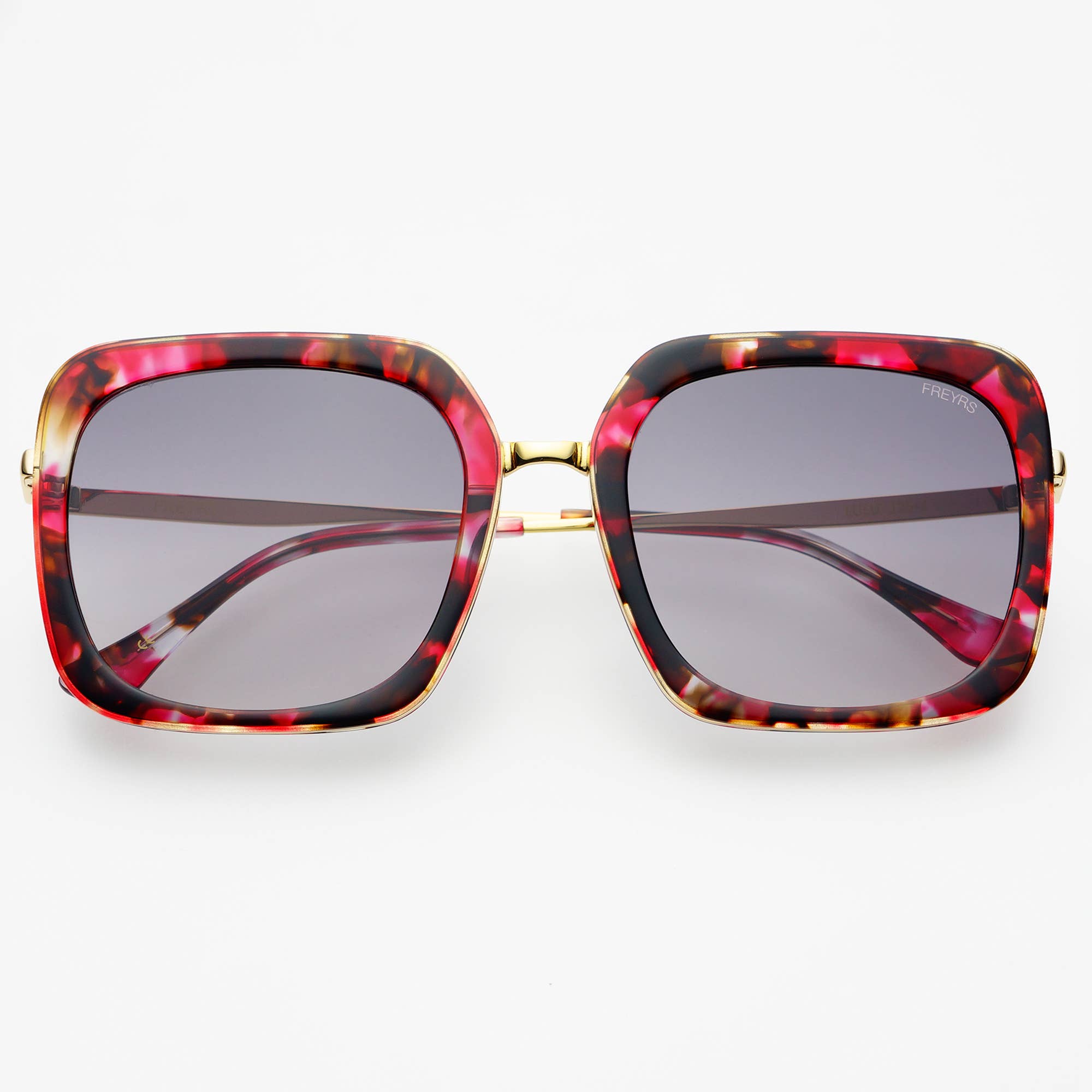 Freyrs Lulu Acetate Womens Square Sunglasses: Burgundy Tortoise