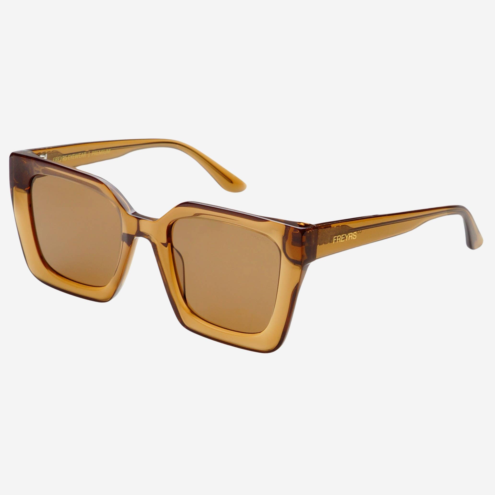 Coco Acetate Womens Square Sunglasses  : Brown