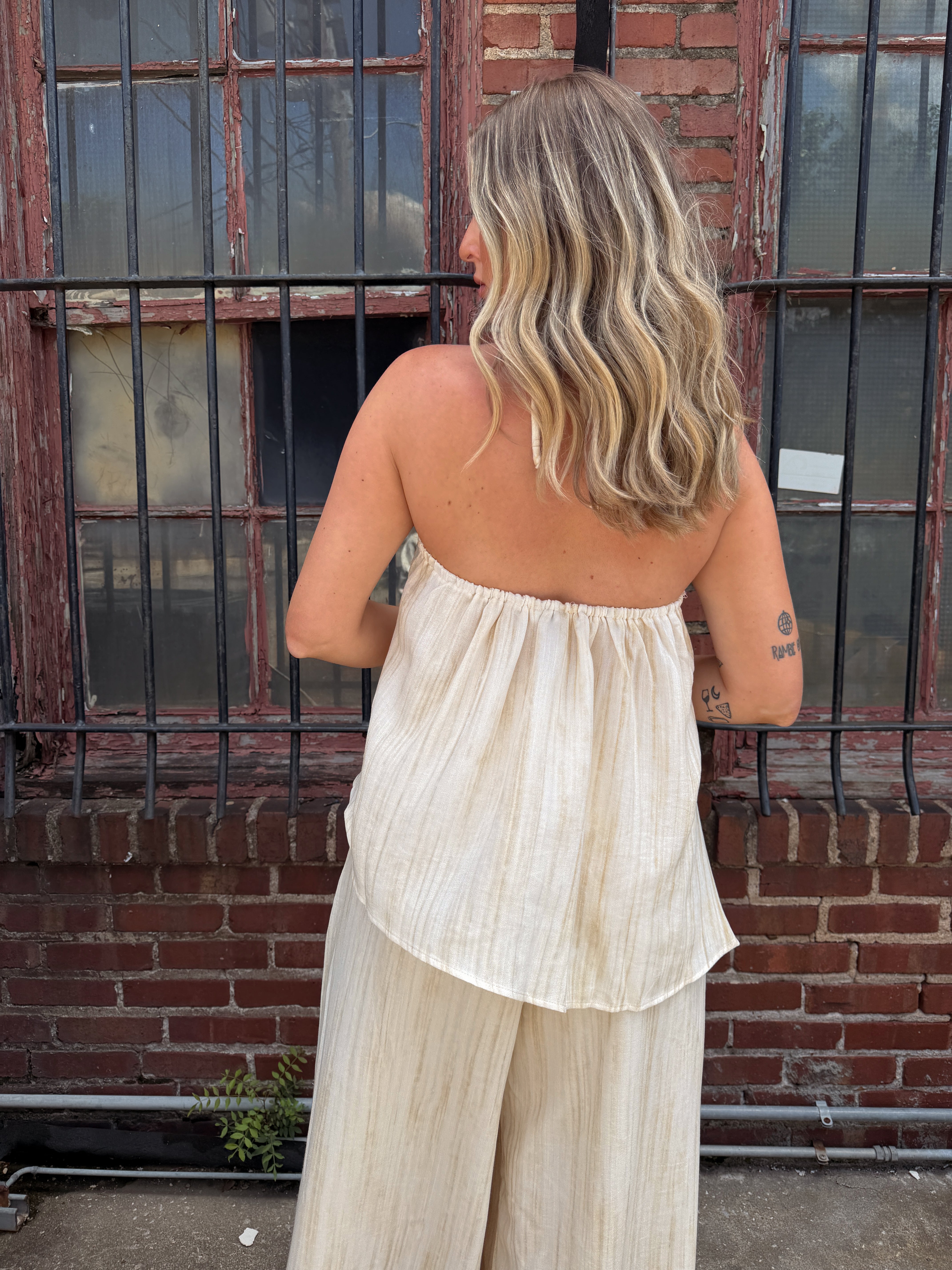 Bri Halter Top - Toast