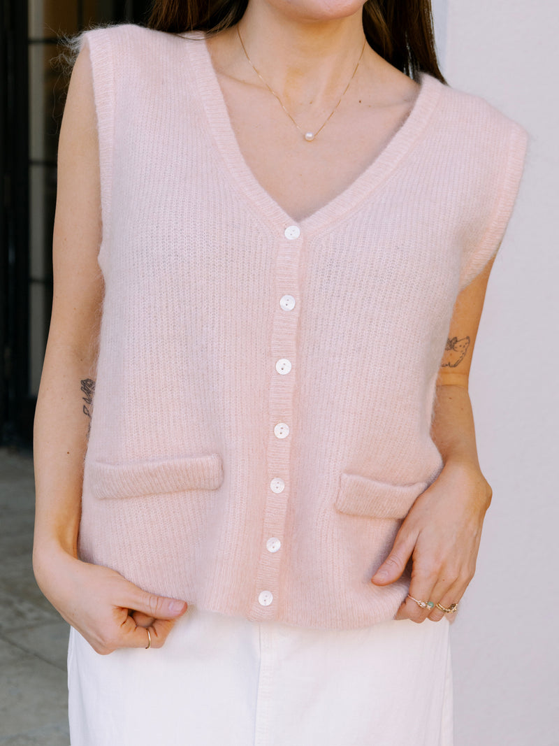 Frnch Meliza Cardigan in Rose Pale