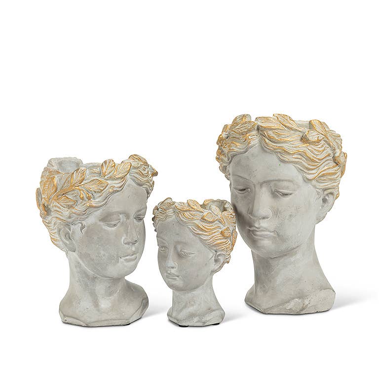 Extra-Small Woman Head Planter - 6.5"H