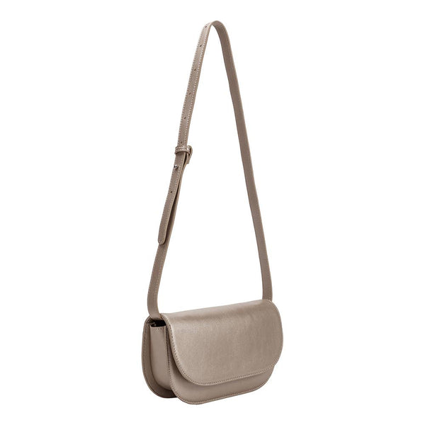 Inez Metallic Pewter Recycled Vegan Shoulder Bag