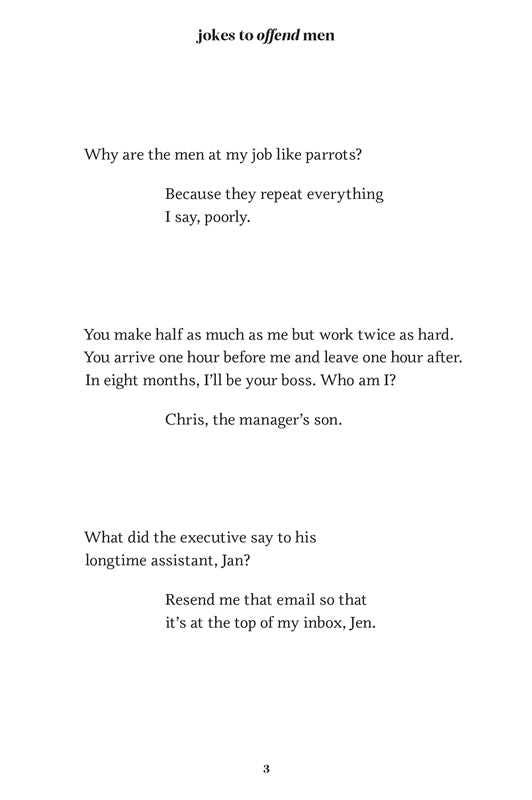 Jokes to Offend Men by Allison  Kelley: Hardcover; 176 pages / English