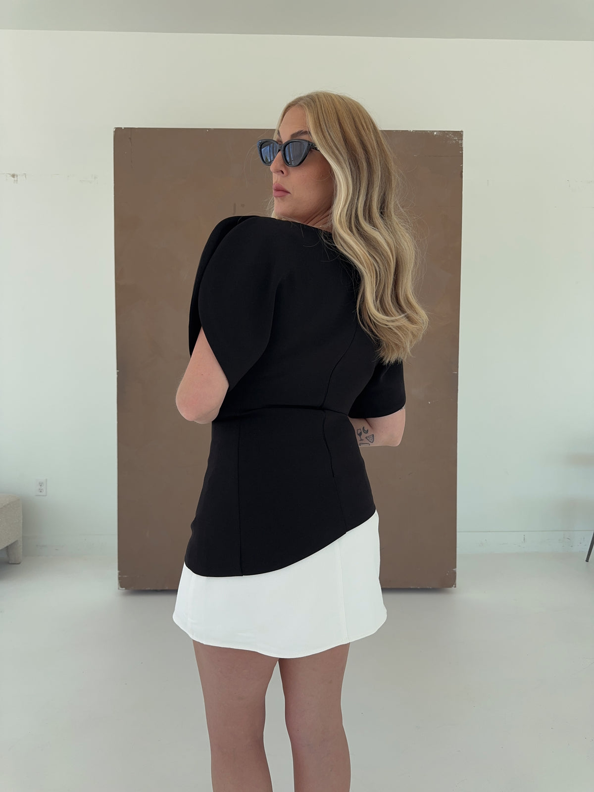 Brandy Structured Top - Black
