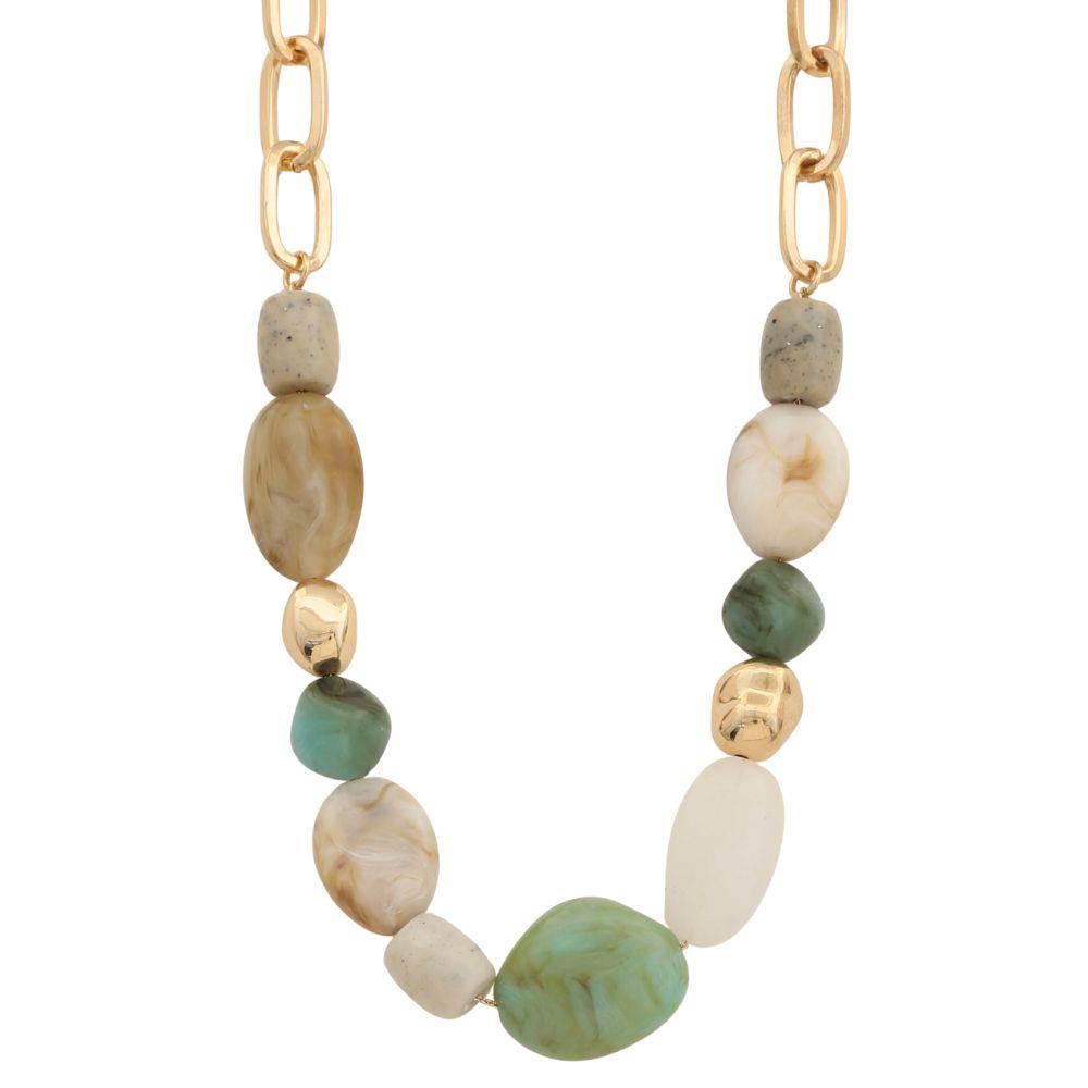 Beaded Oval Link Necklace