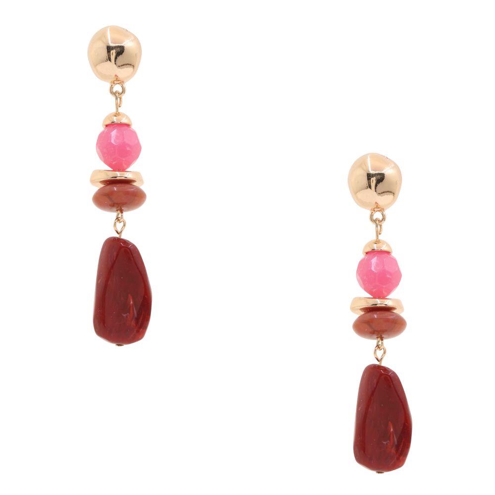 Pink Resin Dangle Earrings