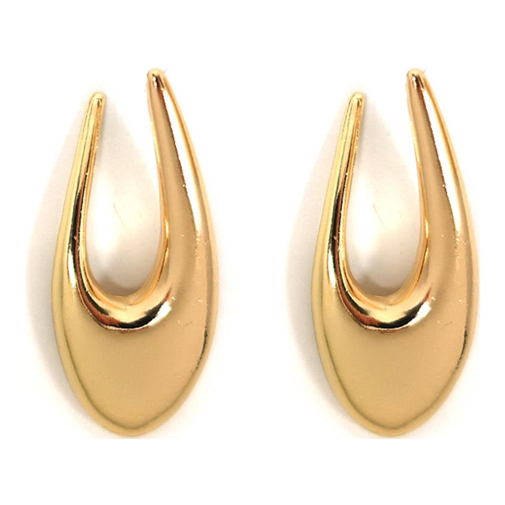 Gold U Earrings