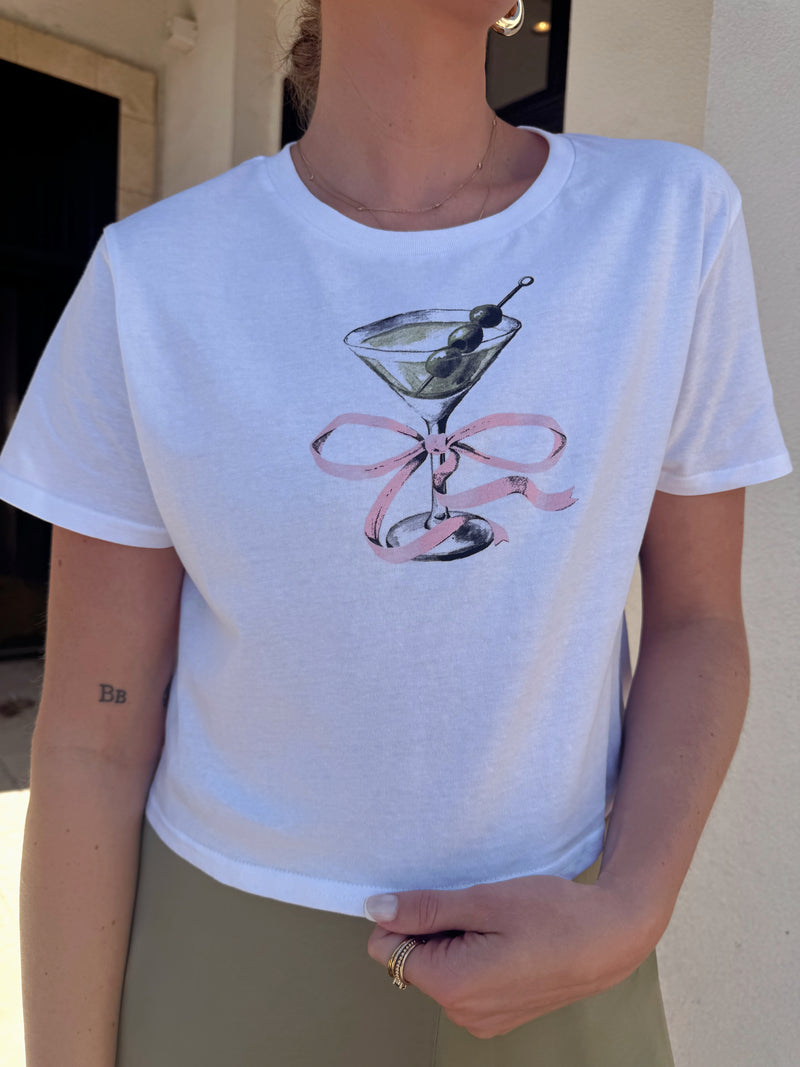 Bows & Martinis Crop Tee