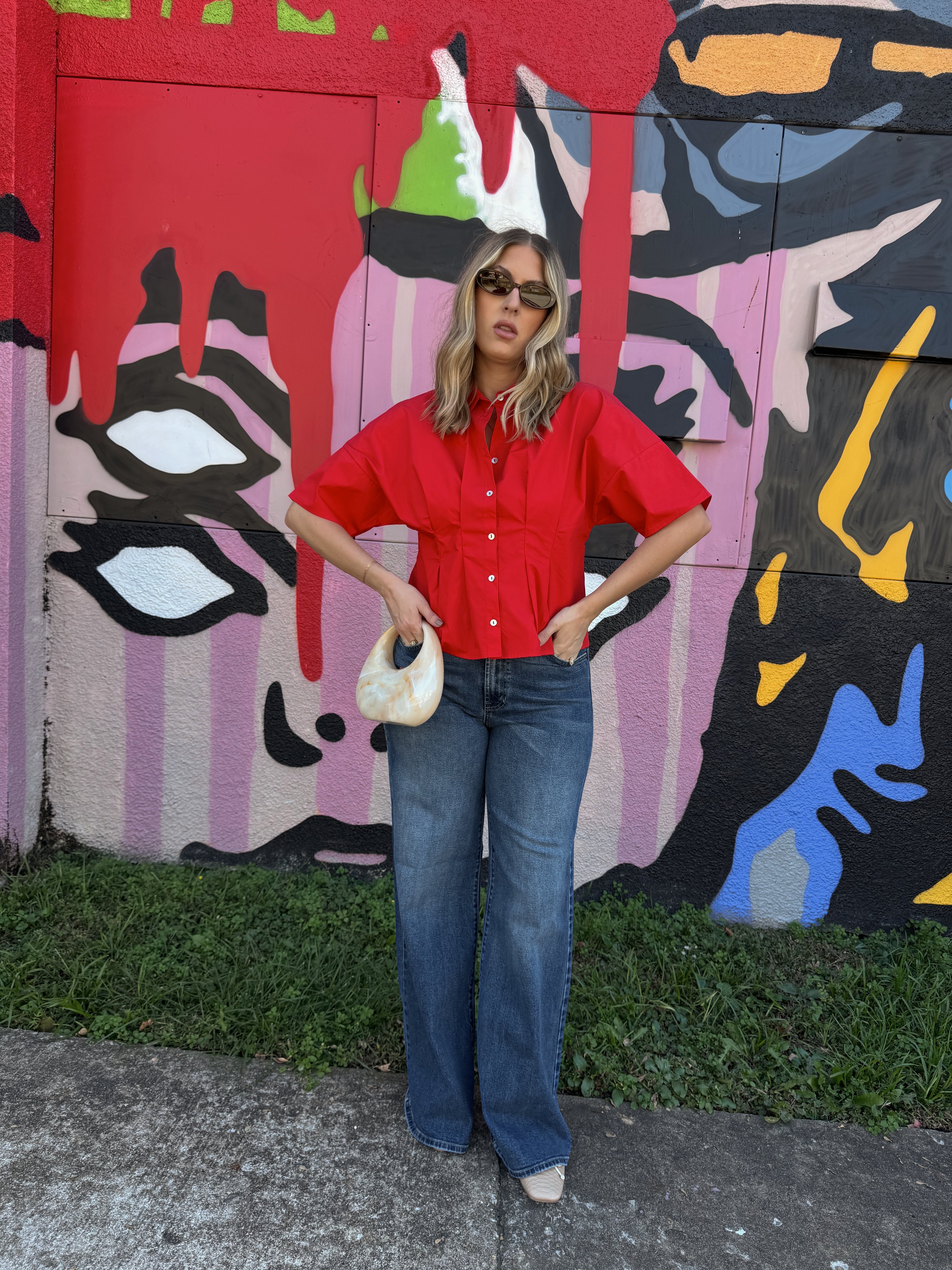 Meet Me in Santorini Red Poplin Classic