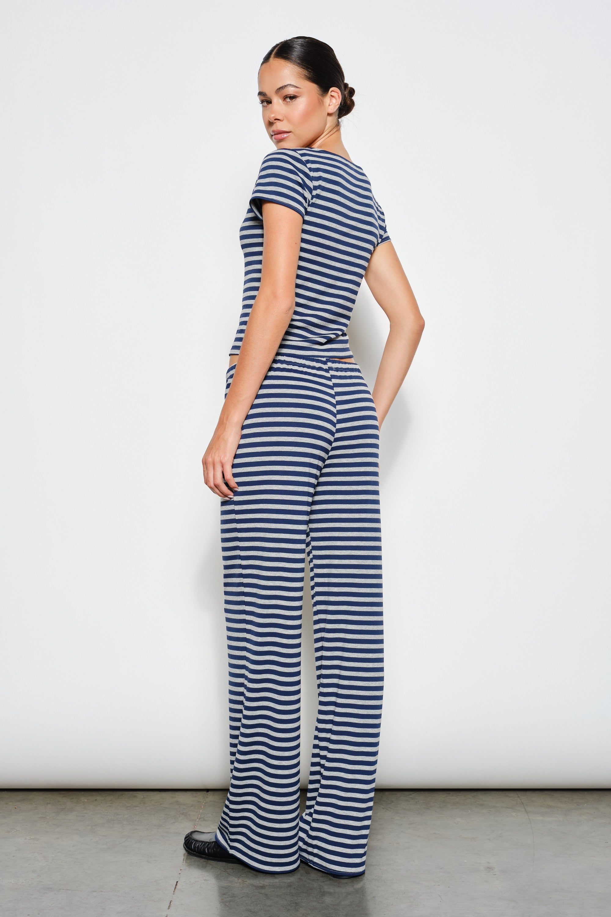 PRE-ORDER (ETA 7/17) Brady Striped Pants - Navy/Grey