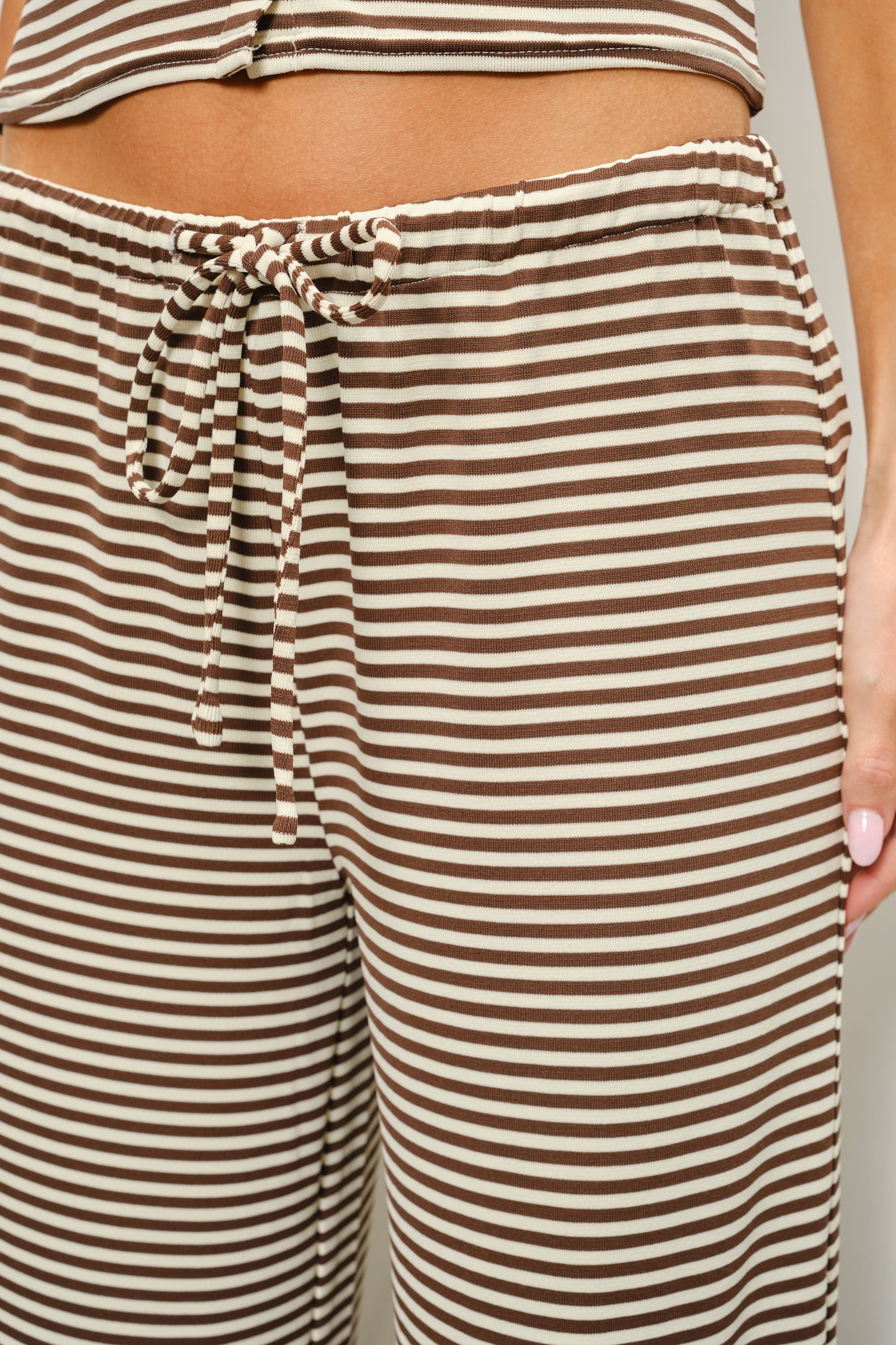 PRE-ORDER (ETA 7/17) Brady Striped Pants - Brown/Ivory