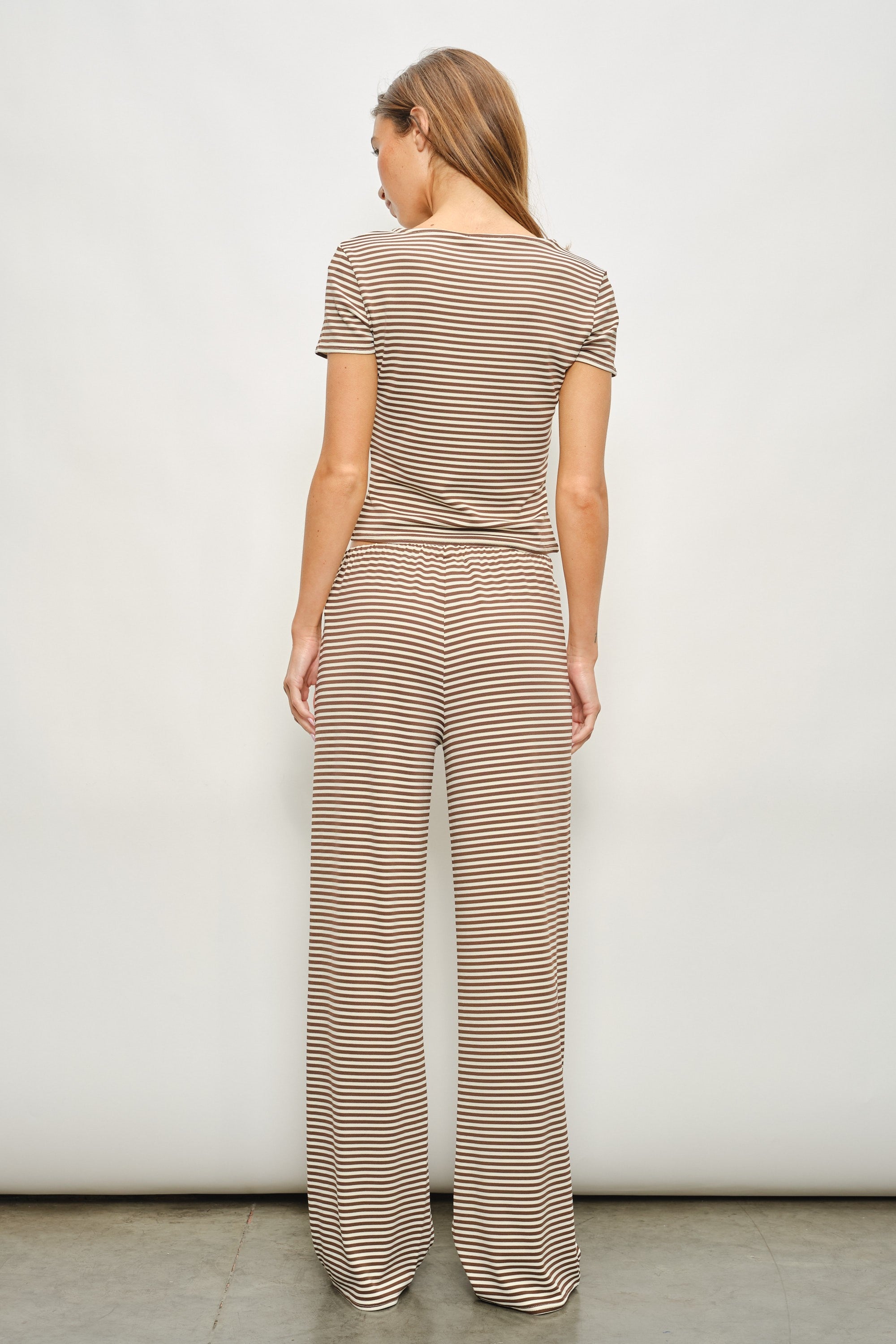 PRE-ORDER (ETA 7/17) Brady Striped Pants - Brown/Ivory