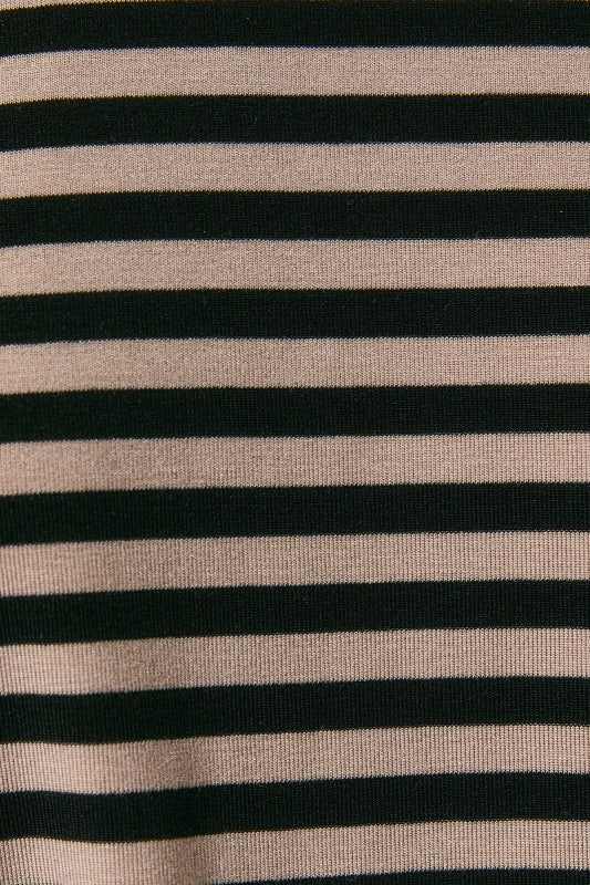 Pre-Order Weekender Stripe Skort - Black/Taupe (eta 8/30)