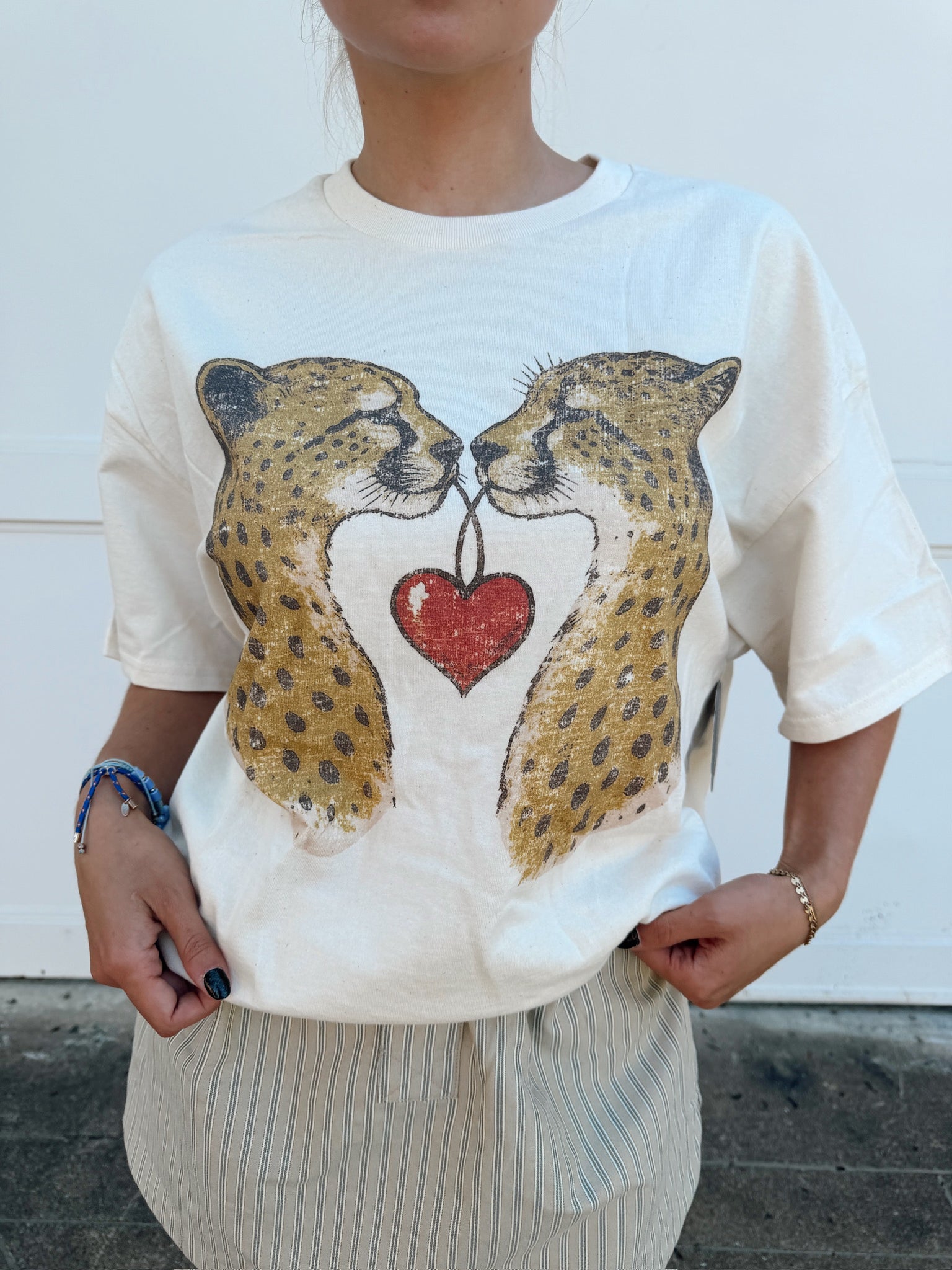 Partners In Crime Cheetah Oversized Graphic Tee