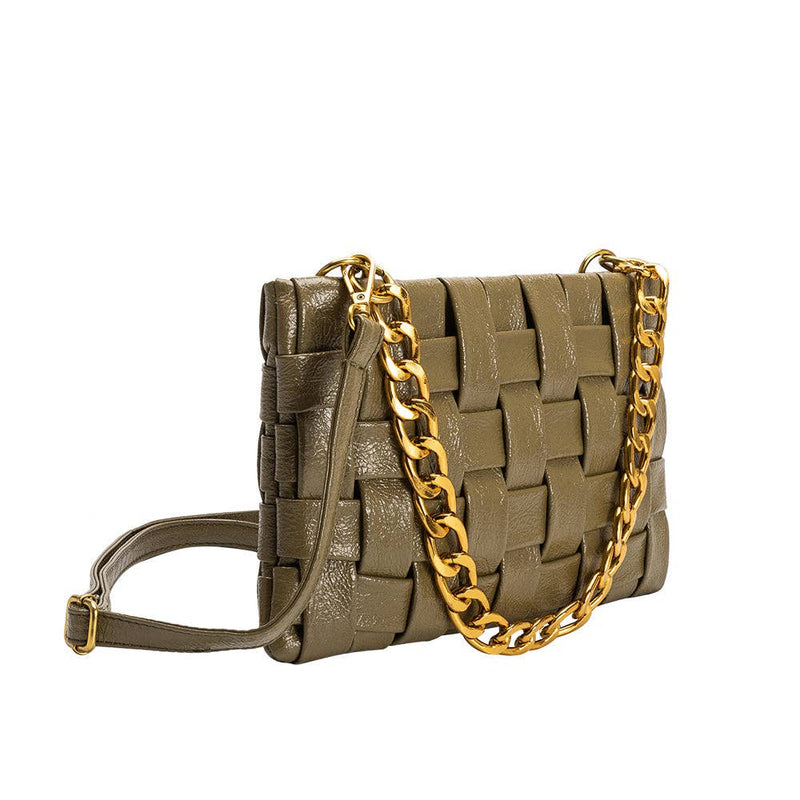 Mimie Olive Recycled Vegan Crossbody Bag