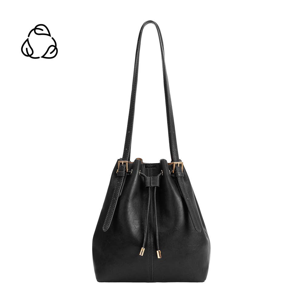 Sally Black Recycled Vegan Shoulder Bag