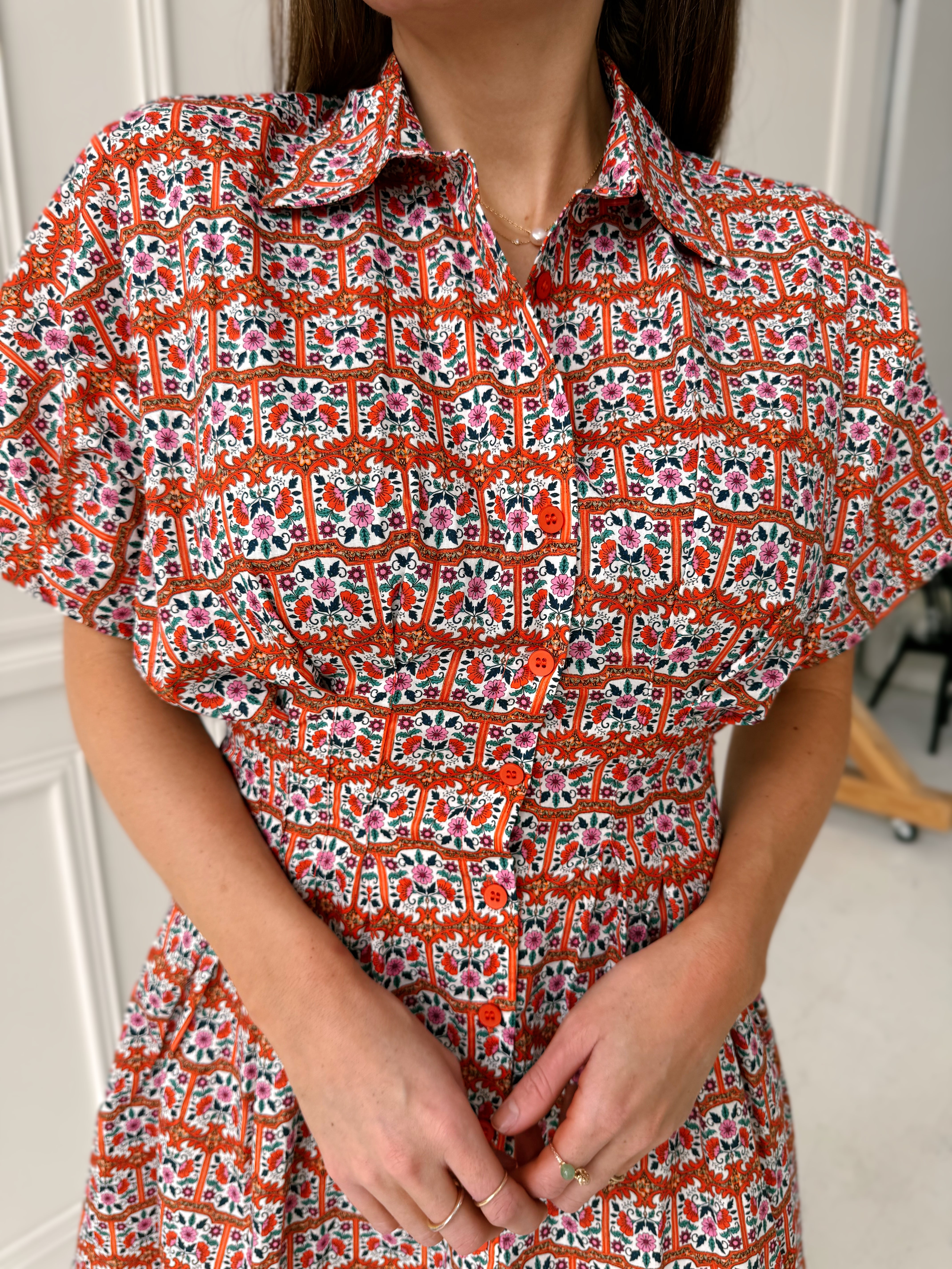 Sincerely Ours Twyla Mini Dress - Boho Tile