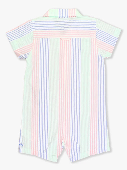 RuffleButts + RuggedButts Seersucker Woven Romper