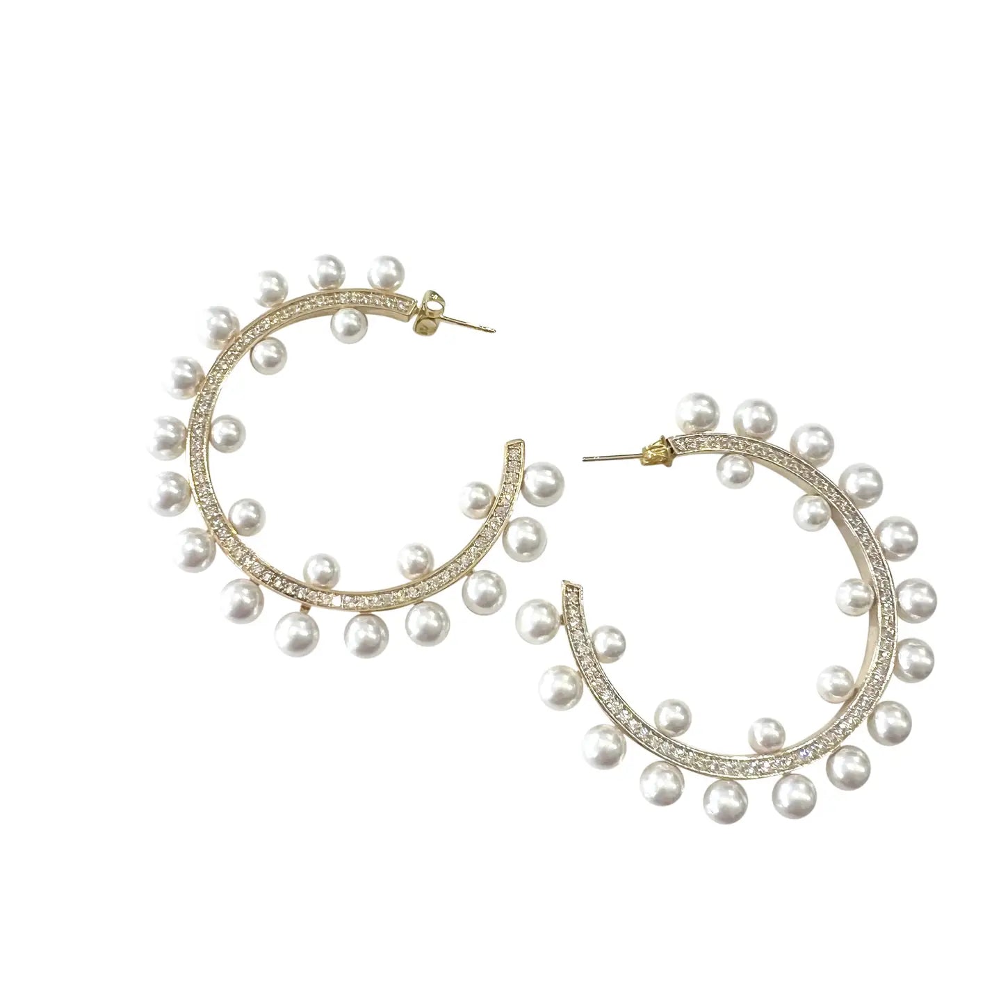 Gemelli Pearl Sparkle Hoop