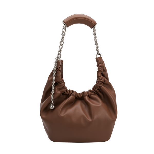 Melie Bianco Kinsley Chocolate Recycled Vegan Shoulder Bag