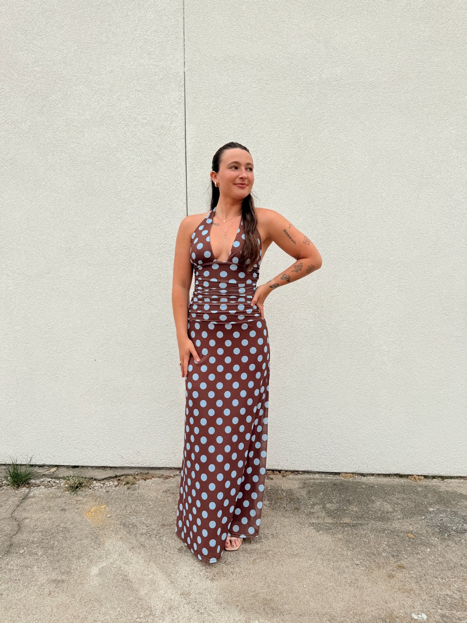 Leona Mesh Maxi Dress