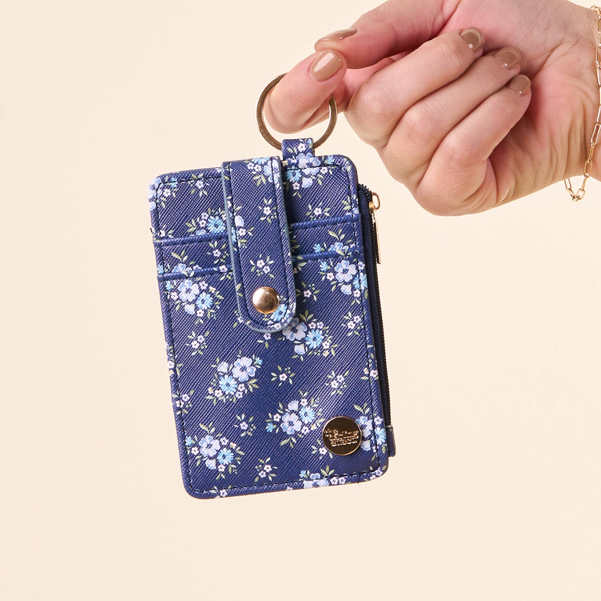 Keychain Wallet-Endless Daydream Navy