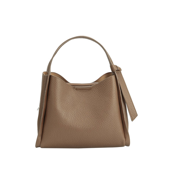 Melie Bianco Felicity Taupe Recycled Vegan Top Handle Bag