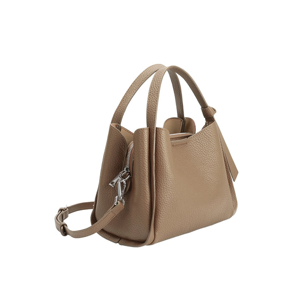 Melie Bianco Felicity Taupe Recycled Vegan Top Handle Bag