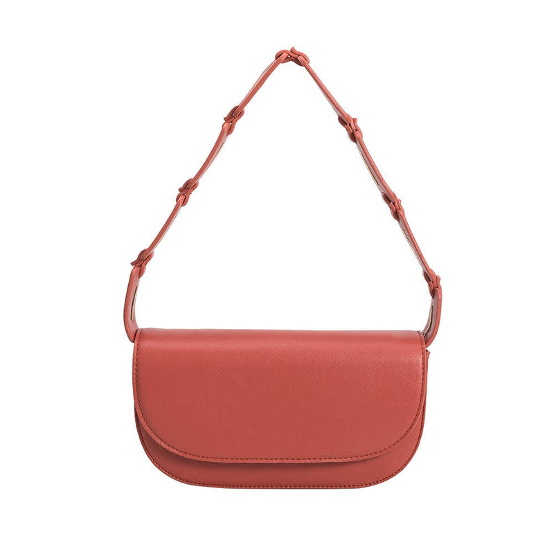 Inez Red Rose Small Vegan Leather Shoulder Bag