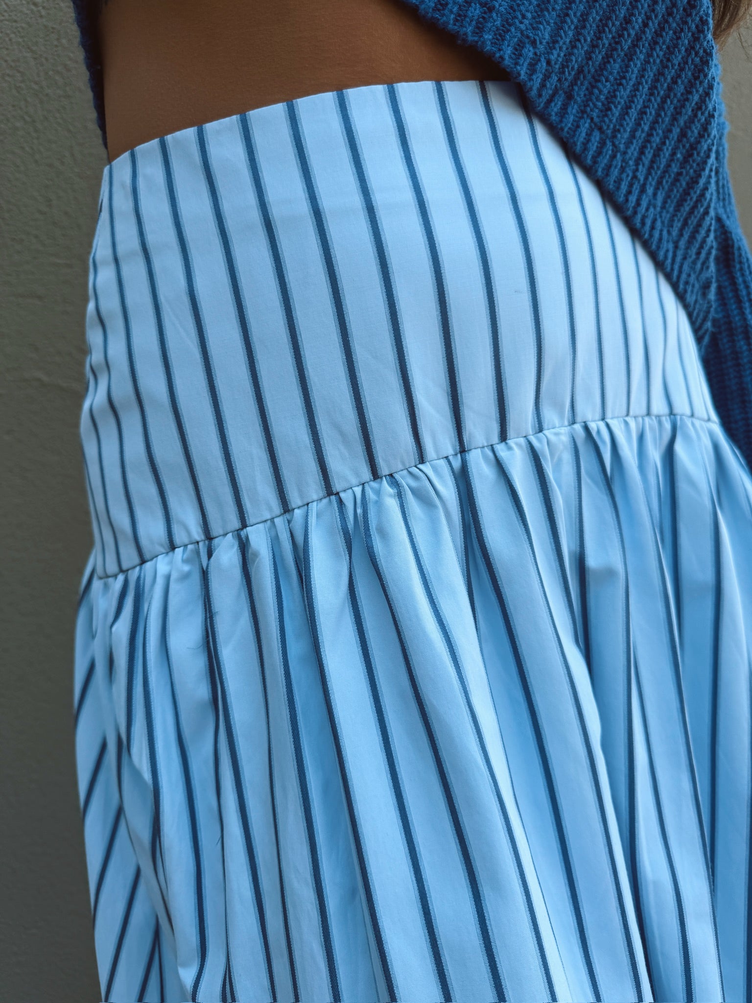 Set Your Sails Skirt - Blue & Navy Stripe