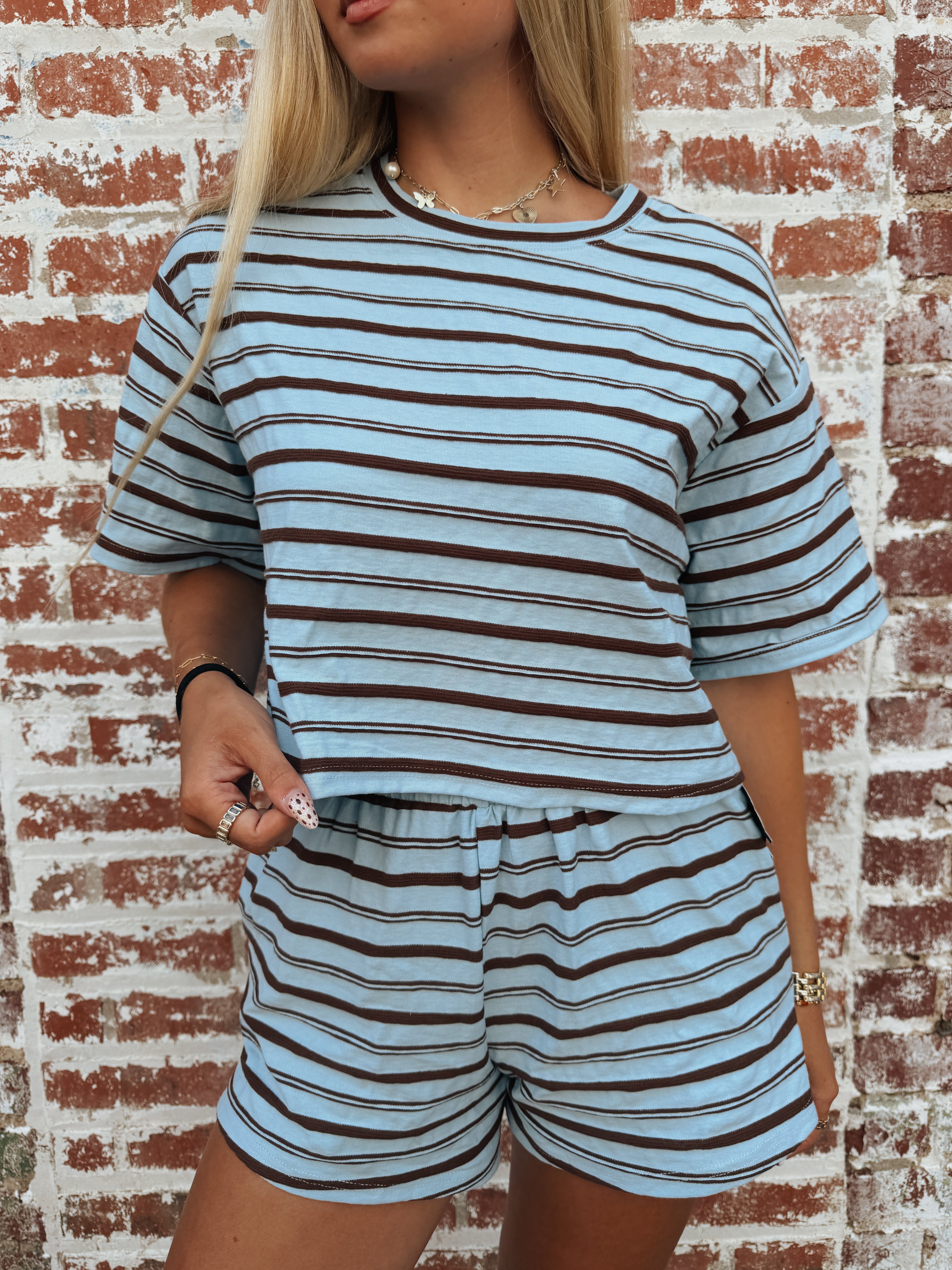 Kelly Stripe Boxy Tee