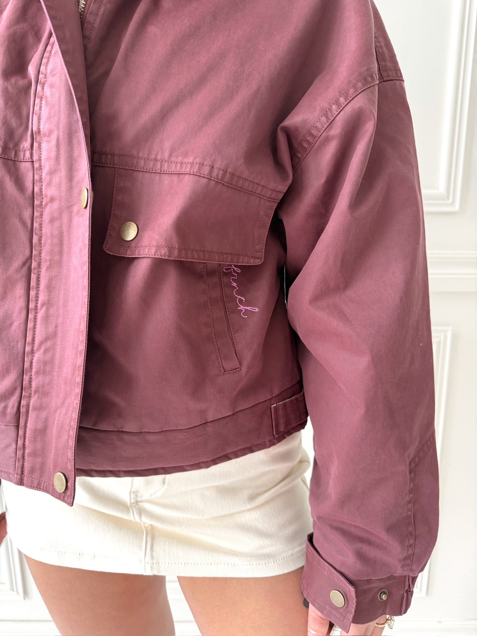 Frnch Tigressa Jacket in Bordeaux