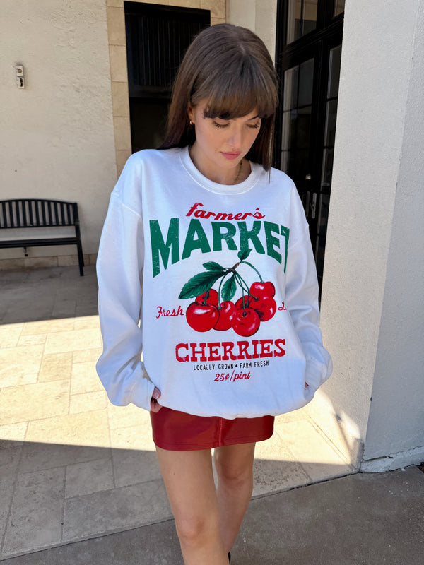 Cherries Farmer's Market Pullover