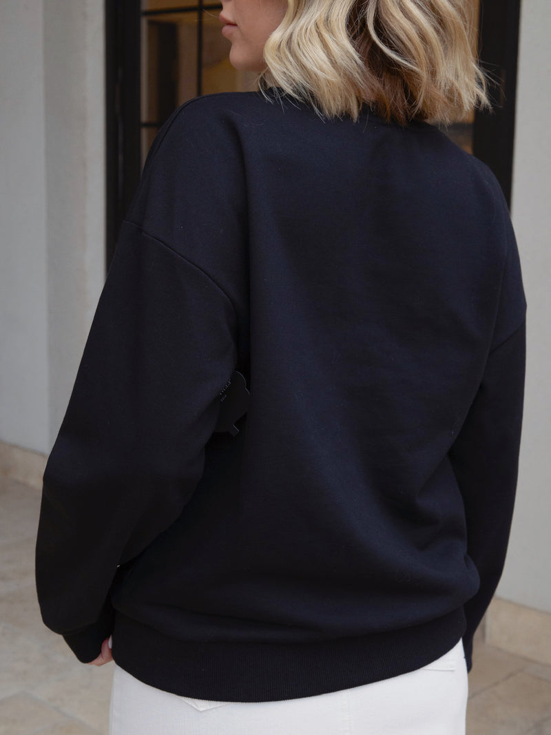 Endless Rose Letter Patch Sweatshirt