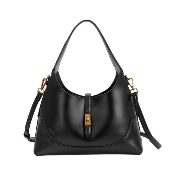 Melie Bianco Caroline Black Recycled Vegan Shoulder Bag