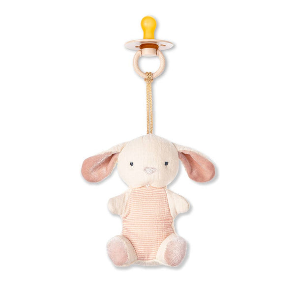 Bitzy Pal Natural Rubber Pacifier & Plush: Bunny
