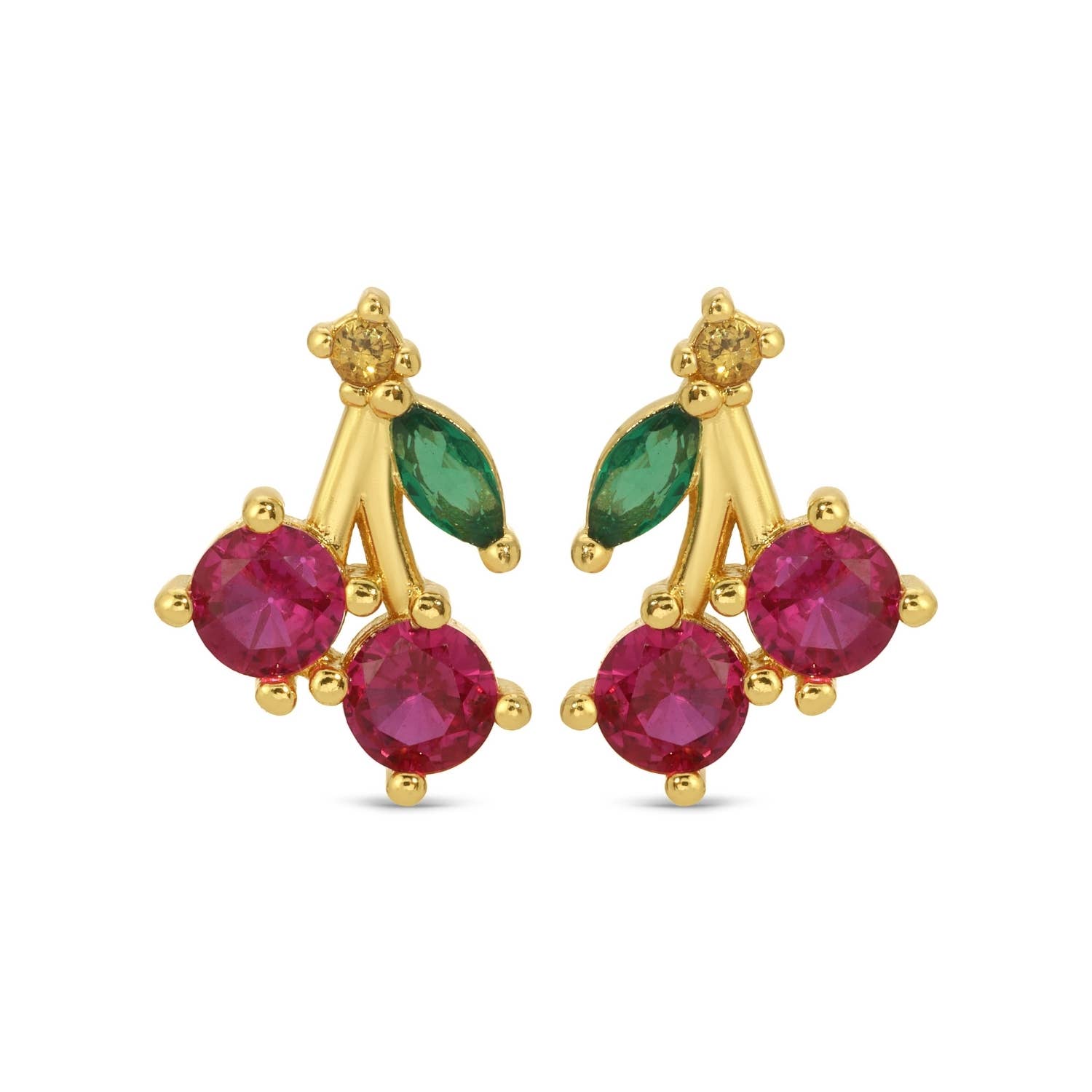 Cherry Studs On Velvet Gift Tag