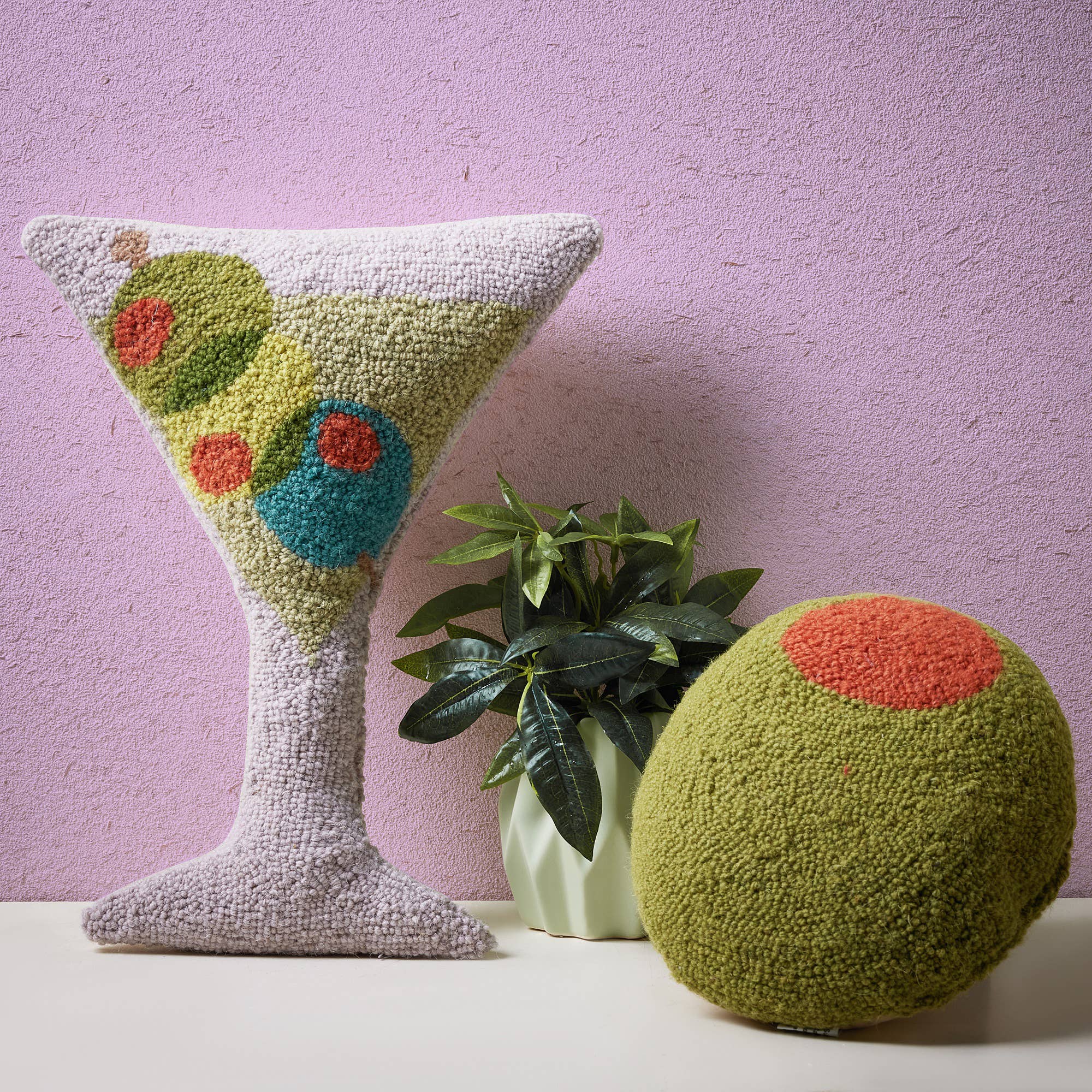 Martini Glass Shaped Hook Pillow - Ampersand