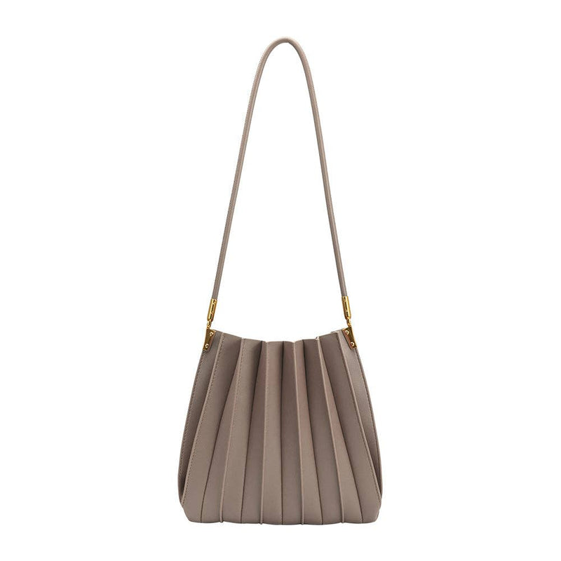 Melie Bianco Carrie Mushroom Pleated Vegan Shoulder Bag