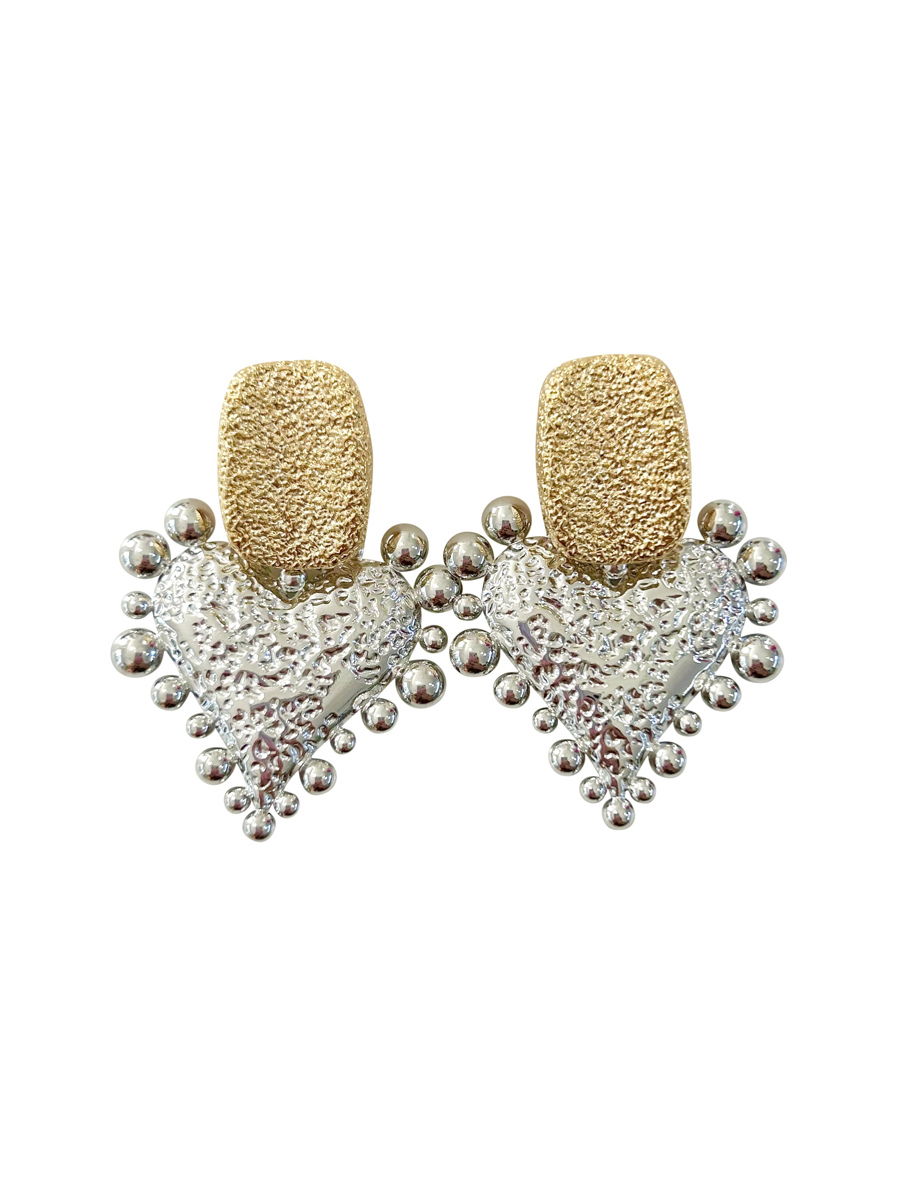 Blakely Heart Earring Two Tone